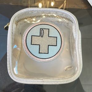 Square mini Stoney Clover Lane clear pouch with “first aid” patch